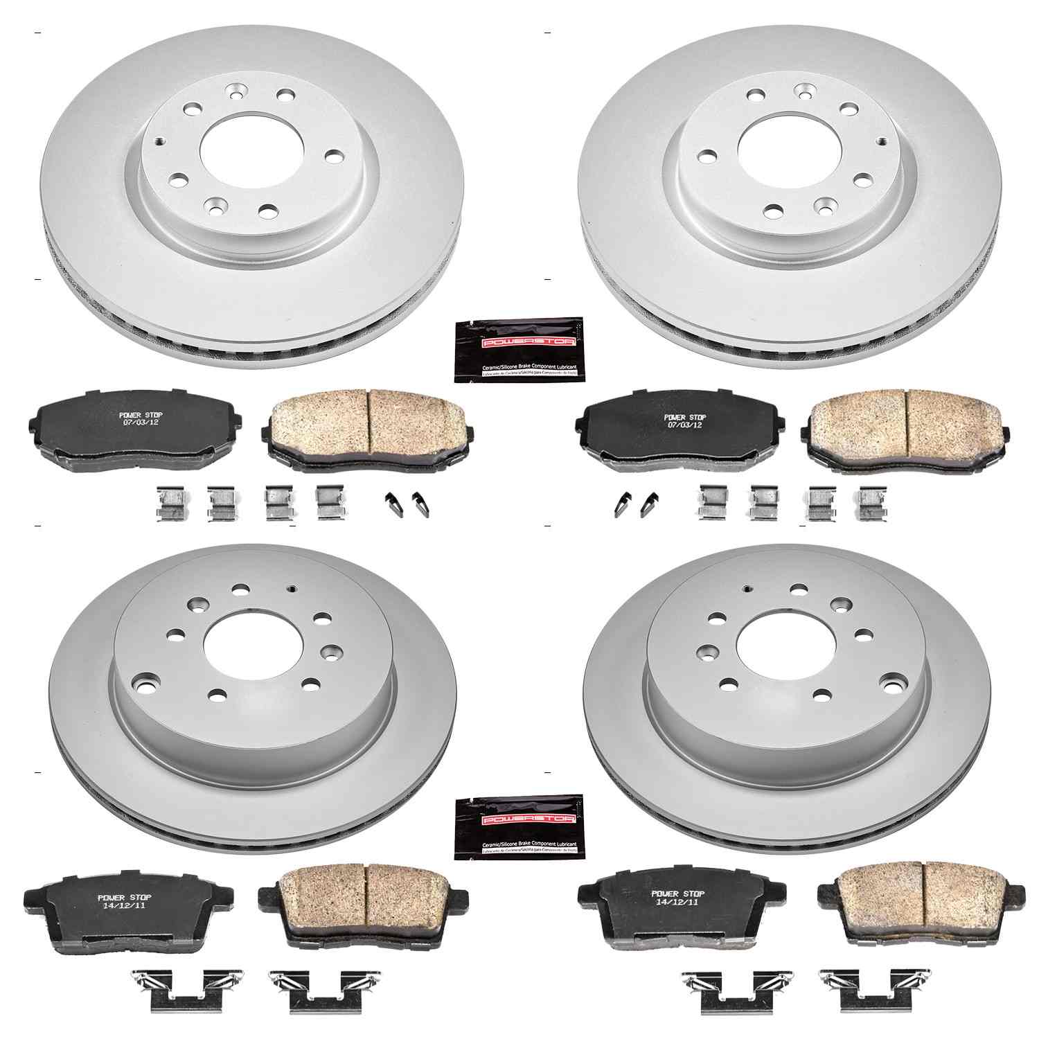 Power Stop 07-12 Mazda CX-7 Front & Rear Z17 Evolution Geomet Coated Brake Kit