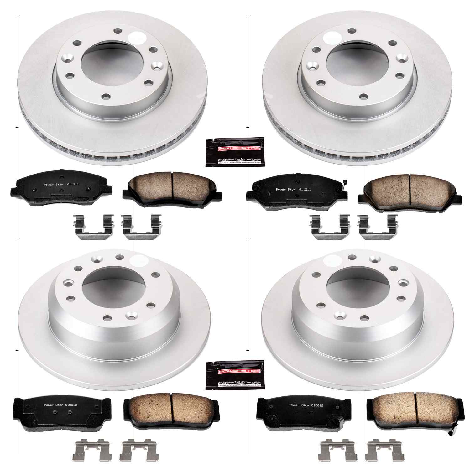 Power Stop 2007 Hyundai Entourage Front & Rear Z17 Evolution Geomet Coated Brake Kit
