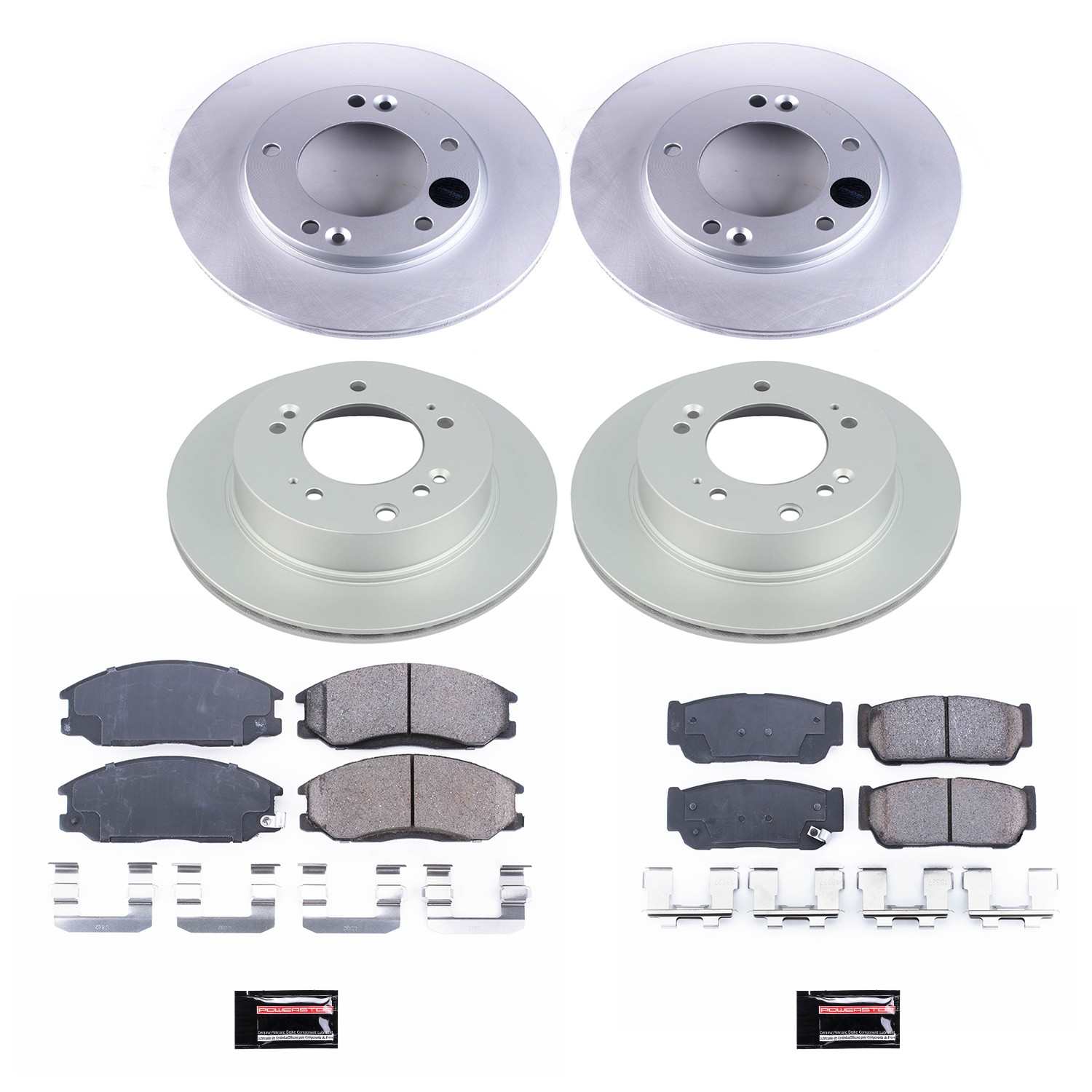 Power Stop 07-09 Kia Sorento Front & Rear Z17 Evolution Geomet Coated Brake Kit