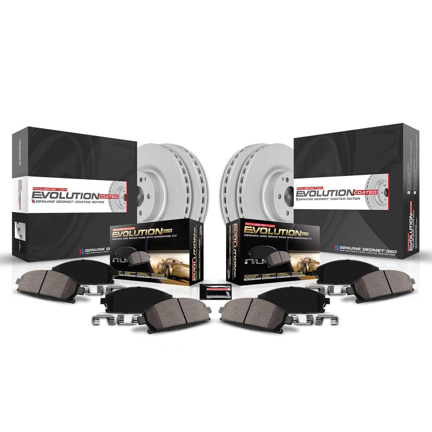 Power Stop 10-13 Kia Forte Front & Rear Z17 Evolution Geomet Coated Brake Kit