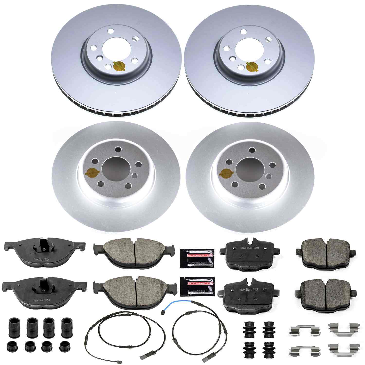 Power Stop 11-16 BMW 550i Front & Rear Z23 Evolution Sport Coated Brake Kit