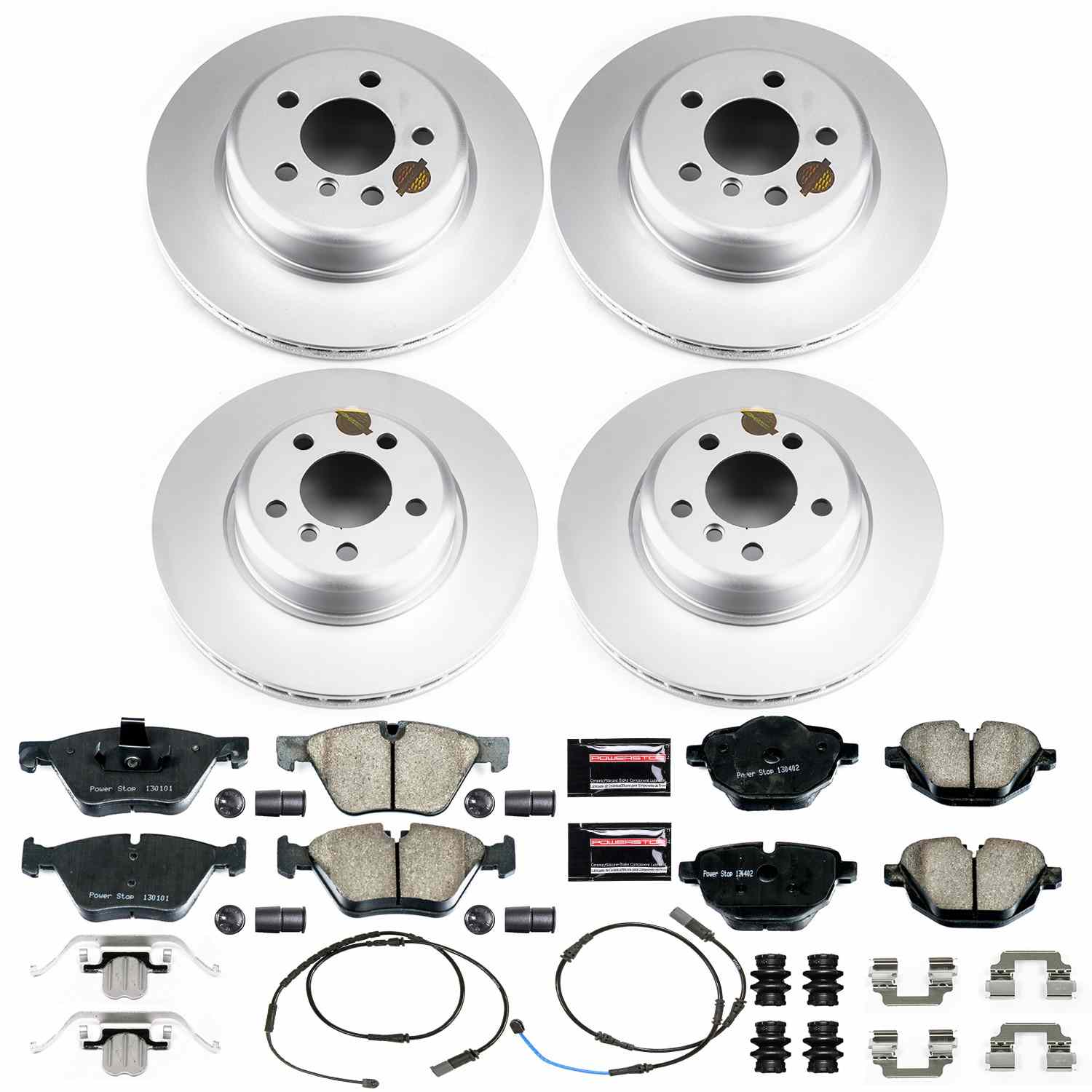 Power Stop 11-16 BMW 528i Front & Rear Z23 Evolution Sport Coated Brake Kit