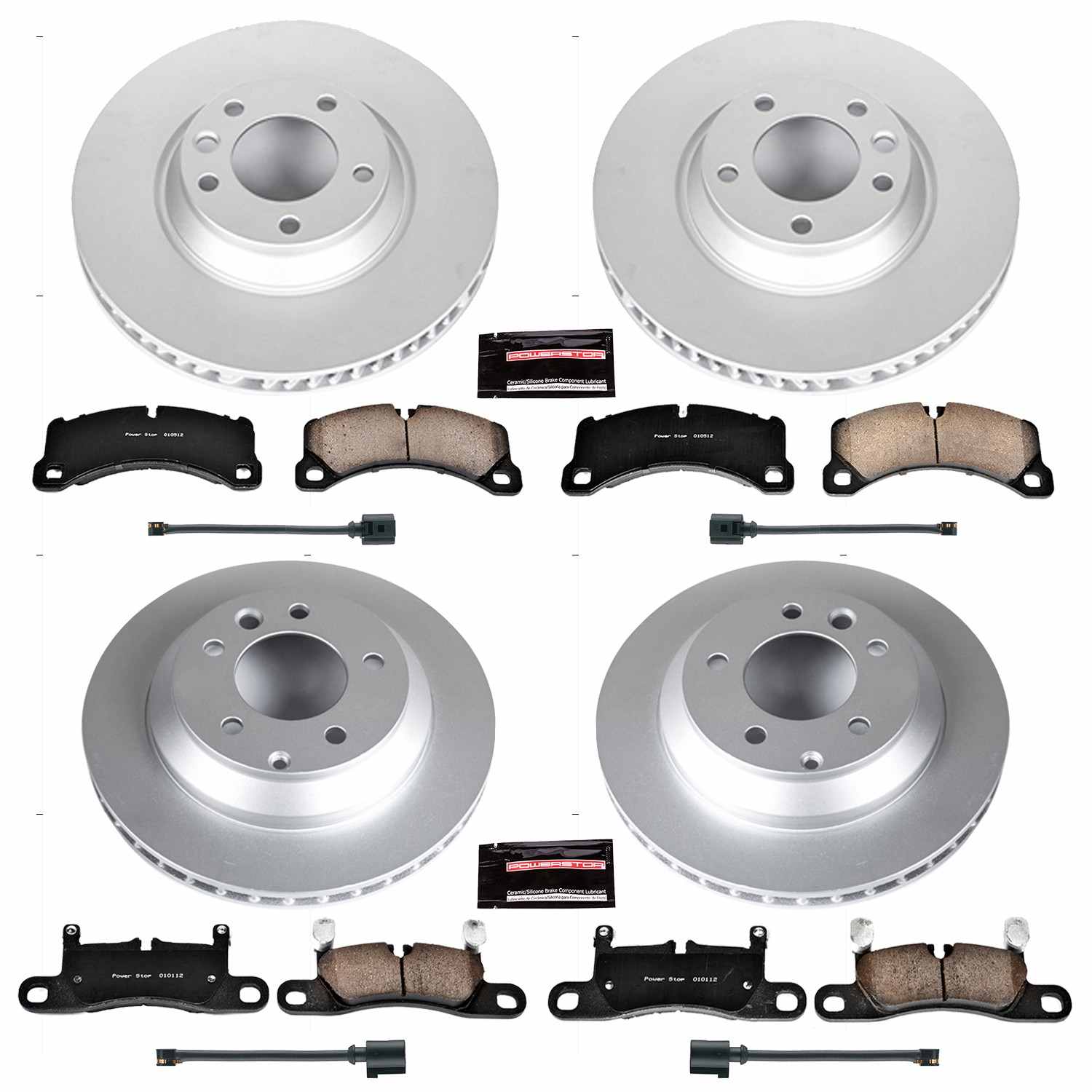 Power Stop 11-18 Porsche Cayenne Front & Rear Z23 Evolution Sport Coated Brake Kit