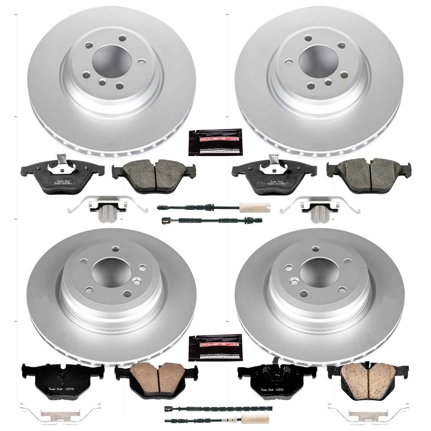 Power Stop 11-13 BMW 335i Front & Rear Z23 Evolution Sport Coated Brake Kit