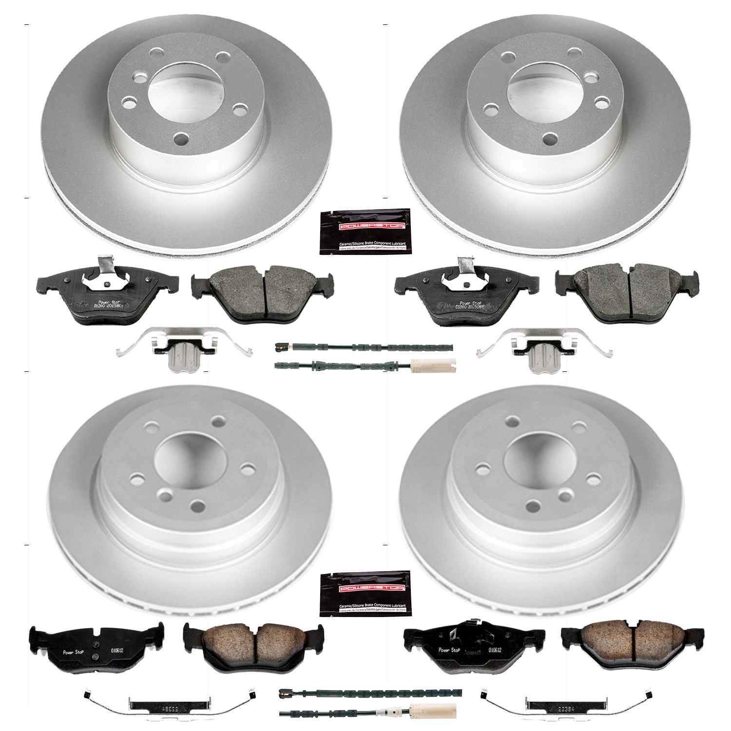 Power Stop 11-12 BMW 328i xDrive Front & Rear Z23 Evolution Sport Coated Brake Kit