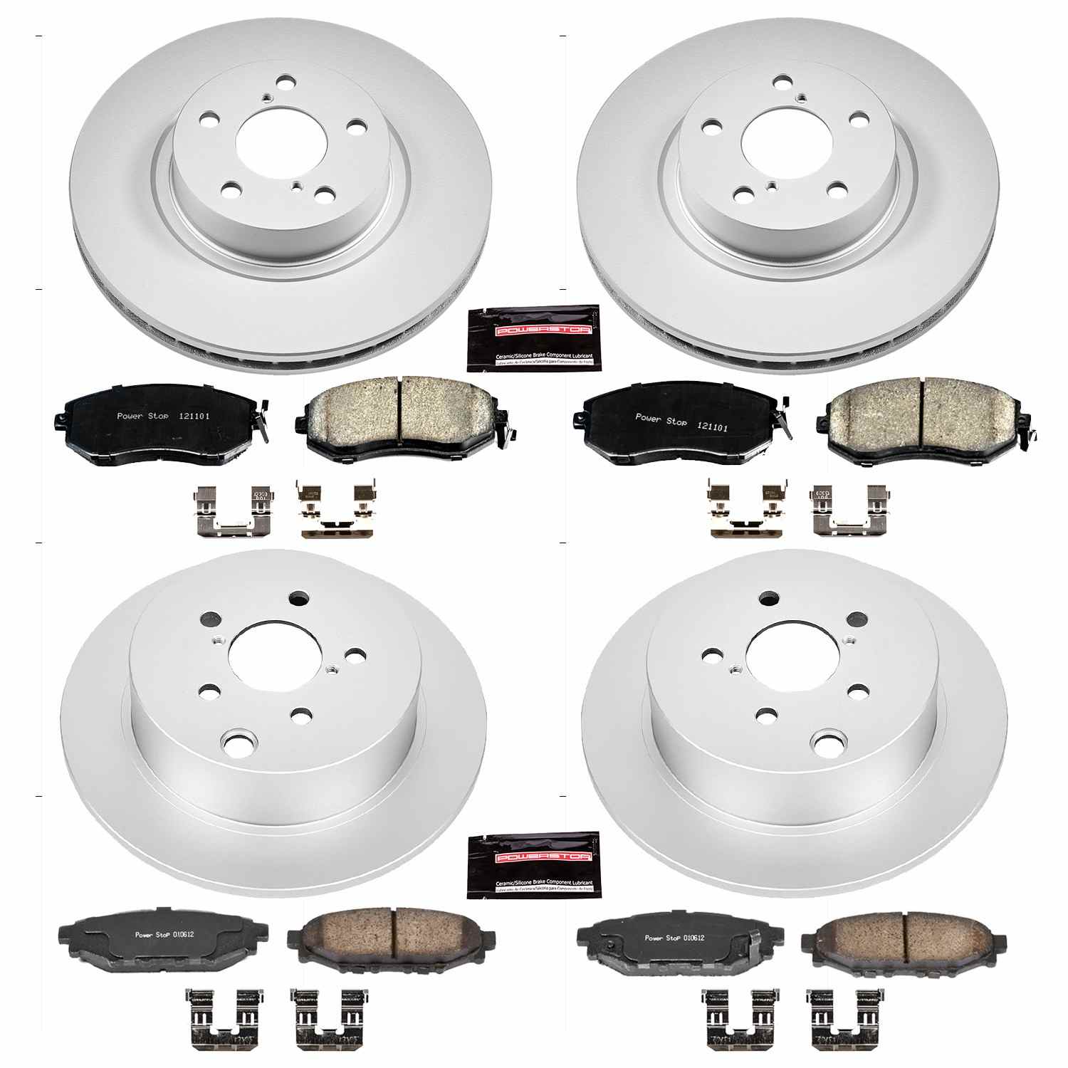 Power Stop 12-16 Subaru Impreza Front & Rear Z17 Evolution Geomet Coated Brake Kit