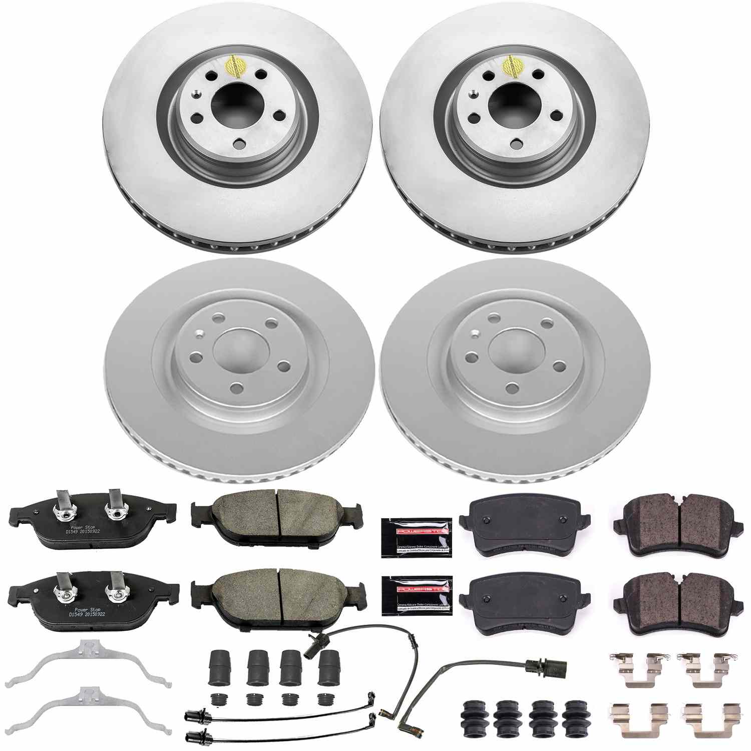 Power Stop 12-16 Audi A6 Quattro Front & Rear Z23 Evolution Sport Coated Brake Kit