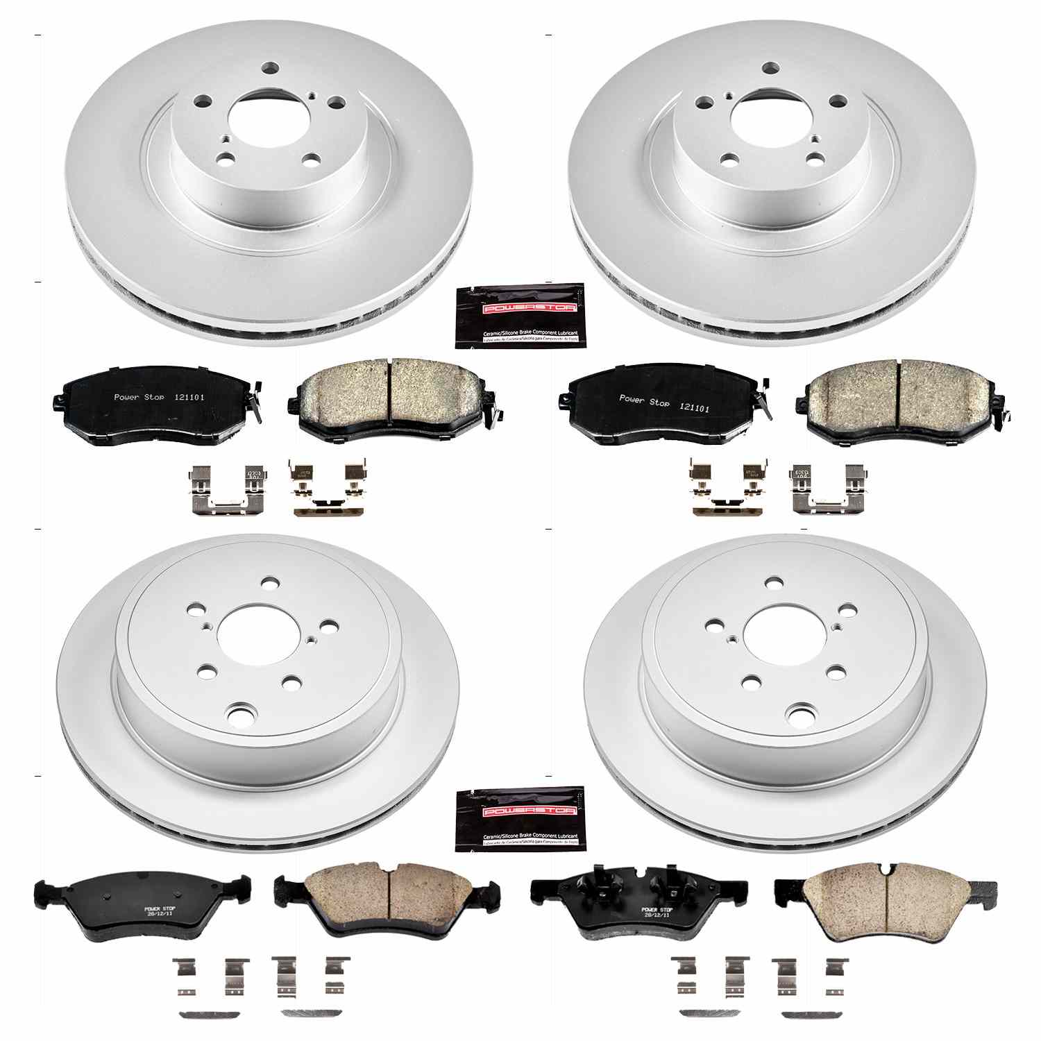 Power Stop 13-16 Scion FR-S Front & Rear Z17 Evolution Geomet Coated Brake Kit