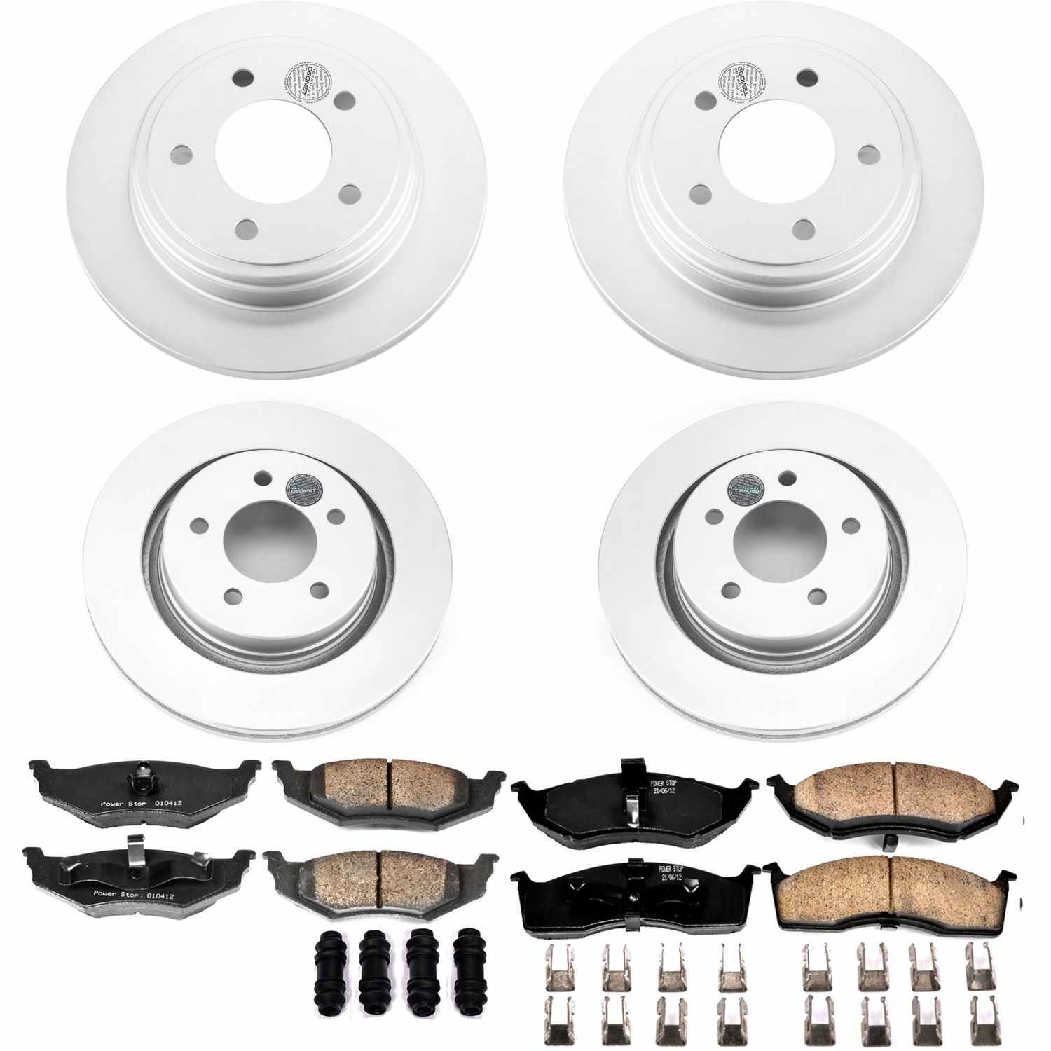 Power Stop 00-04 Chrysler Concorde Front & Rear Z17 Evolution Geomet Coated Brake Kit