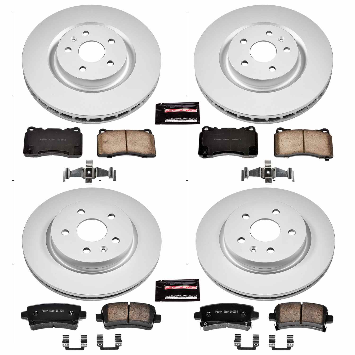 Power Stop 12-13 Buick Regal Front & Rear Z17 Evolution Geomet Coated Brake Kit