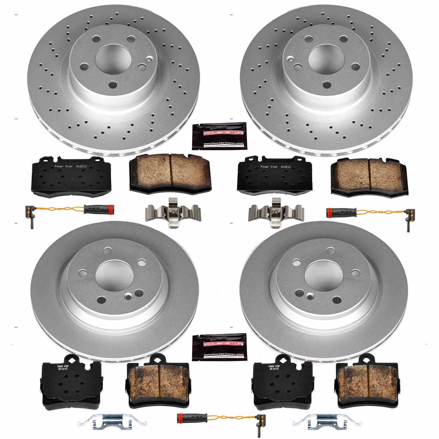 Power Stop 00-03 Mercedes-Benz CL500 Front & Rear Z23 Evolution Sport Coated Brake Kit