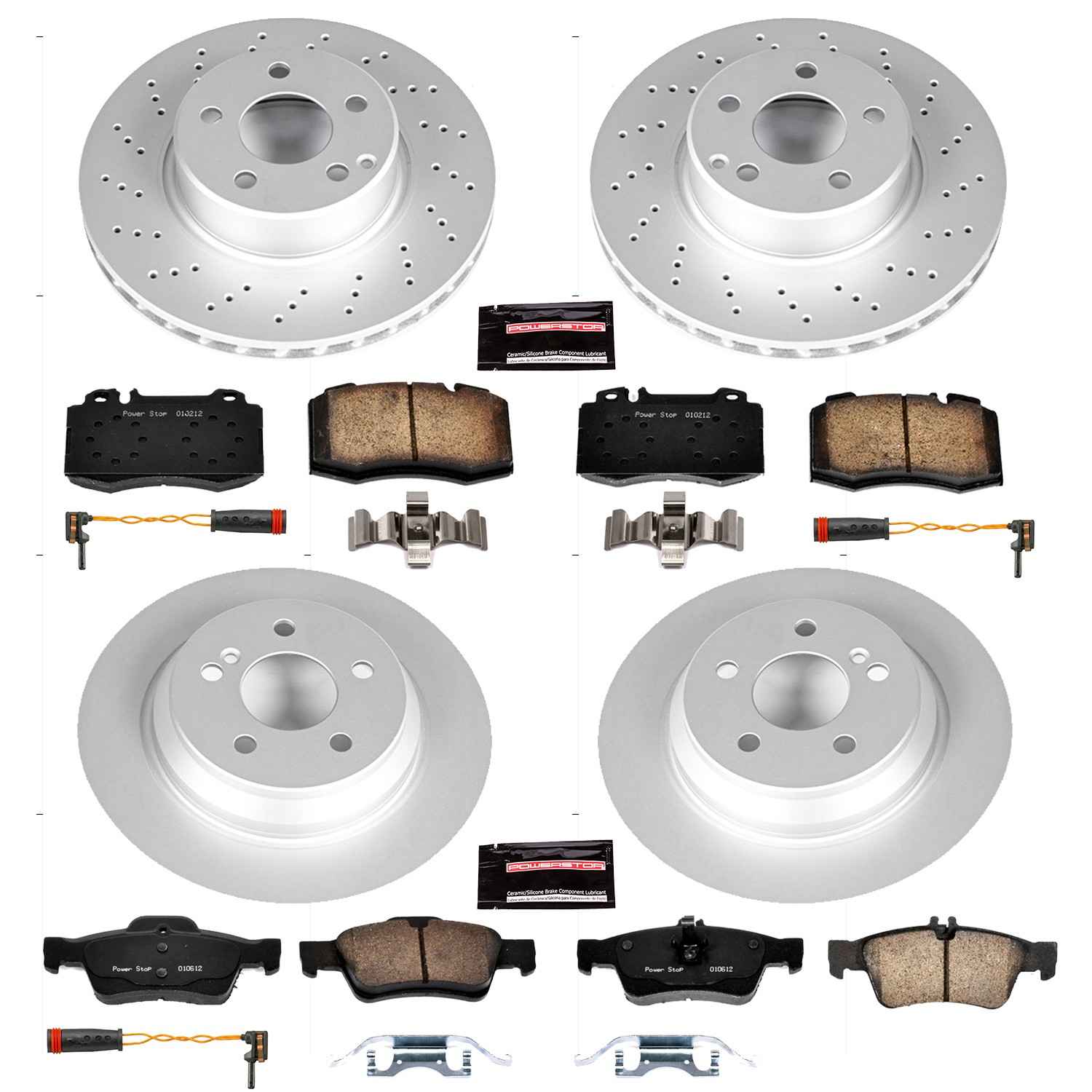 Power Stop 03-06 Mercedes-Benz CL500 Front & Rear Z23 Evolution Sport Coated Brake Kit
