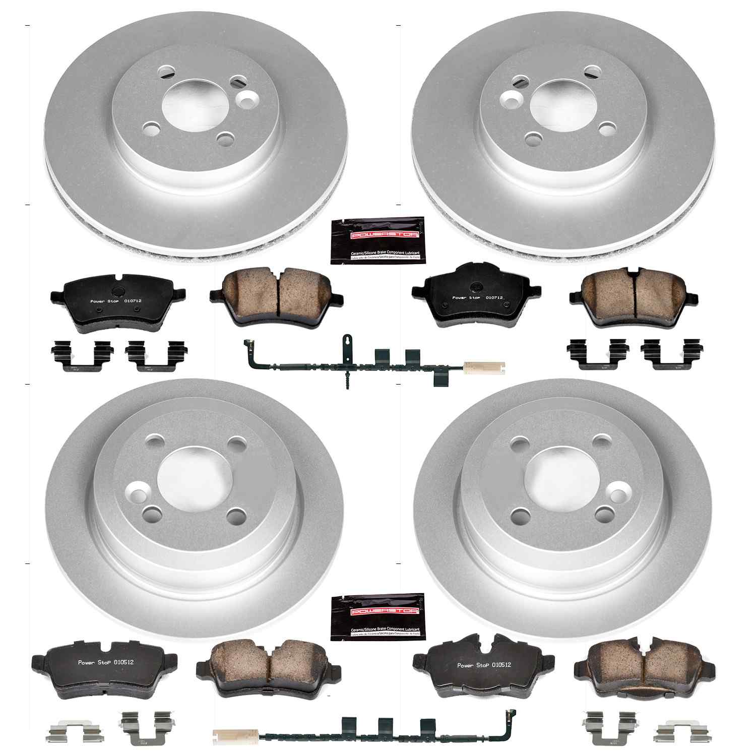 Power Stop 07-10 Mini Cooper Front & Rear Z23 Evolution Sport Coated Brake Kit