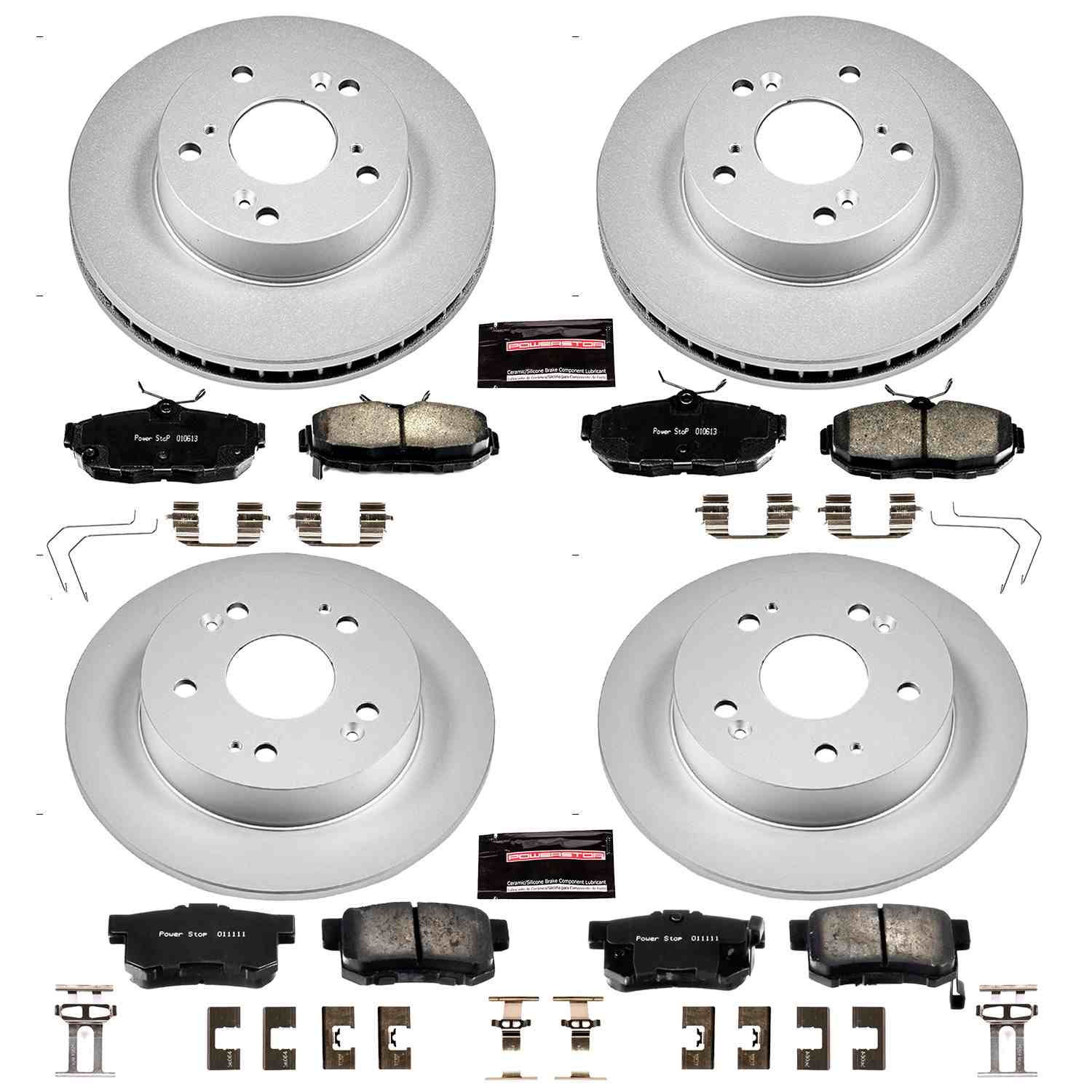 Power Stop 2012 Honda Civic Front & Rear Z17 Evolution Geomet Coated Brake Kit