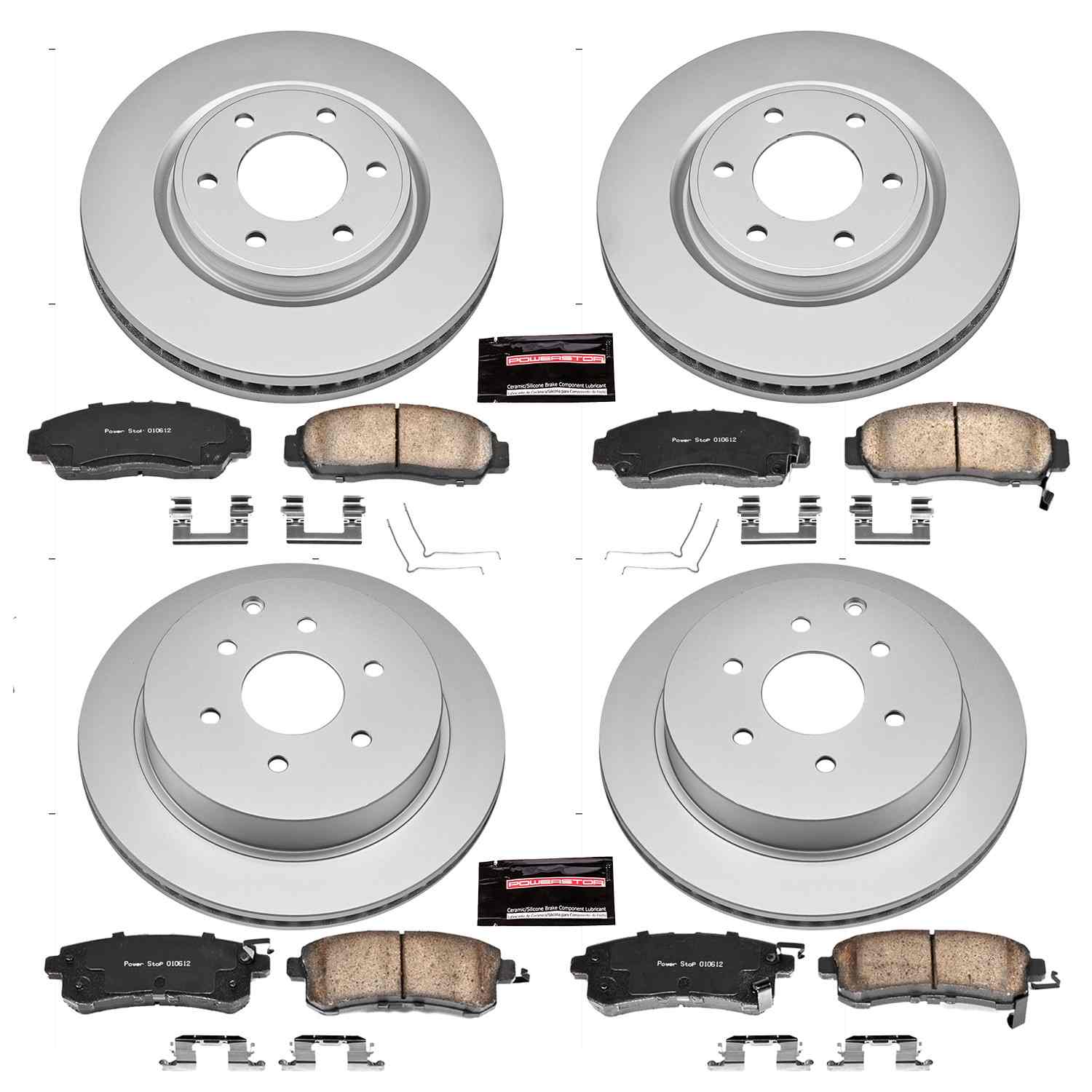 Power Stop 11-13 Infiniti QX56 Front & Rear Z17 Evolution Geomet Coated Brake Kit