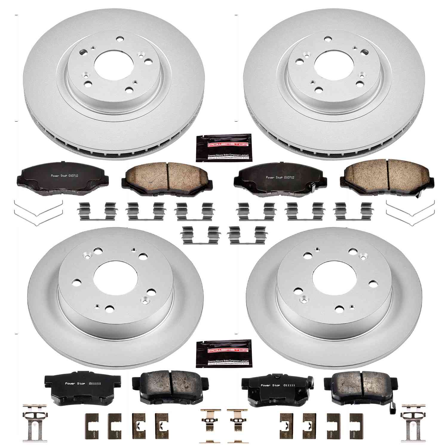 Power Stop 13-15 Acura ILX Front & Rear Z17 Evolution Geomet Coated Brake Kit