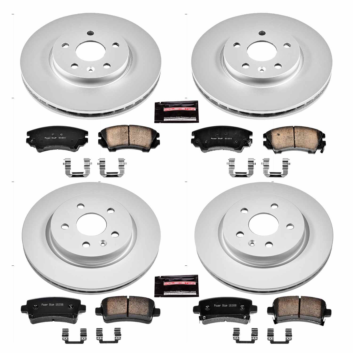 Power Stop 2017 Buick Regal Front & Rear Z17 Evolution Geomet Coated Brake Kit