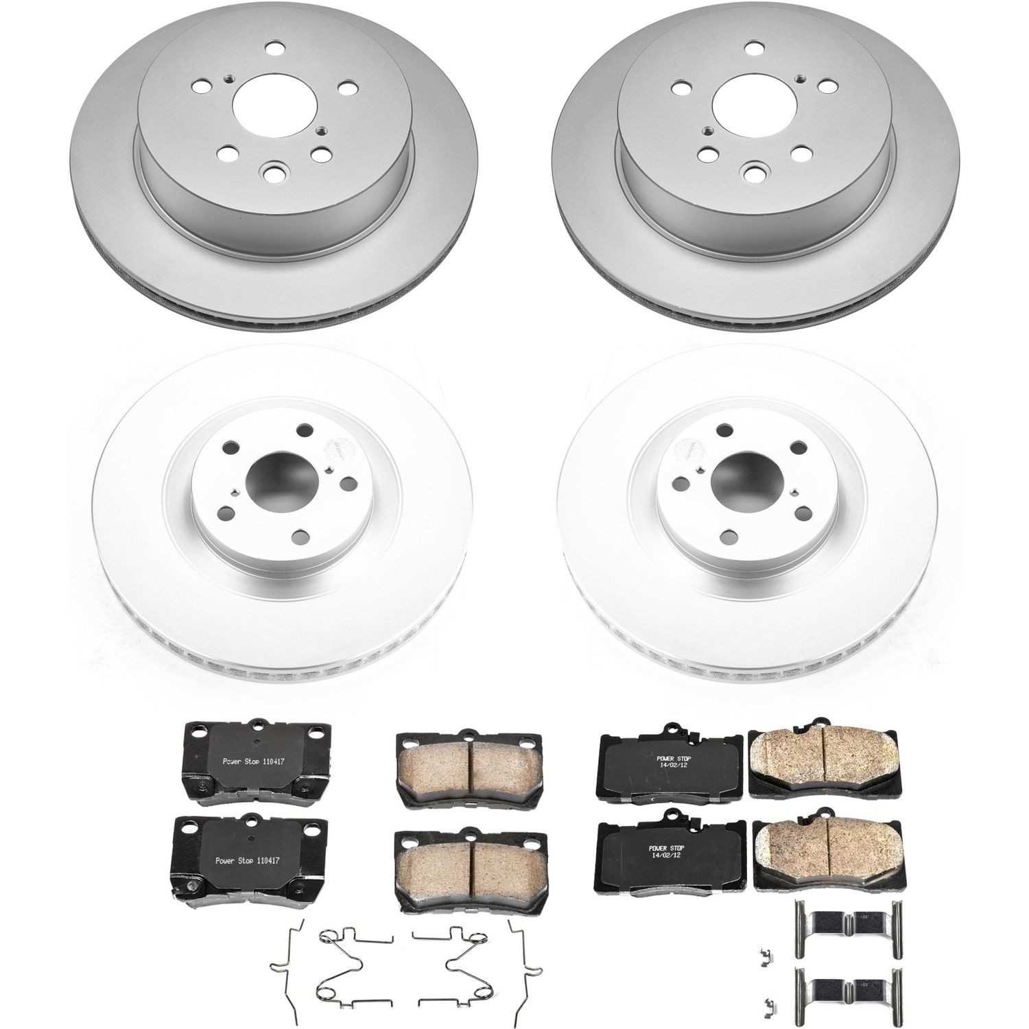 Power Stop 2011 Lexus GS350 Front & Rear Z17 Evolution Geomet Coated Brake Kit