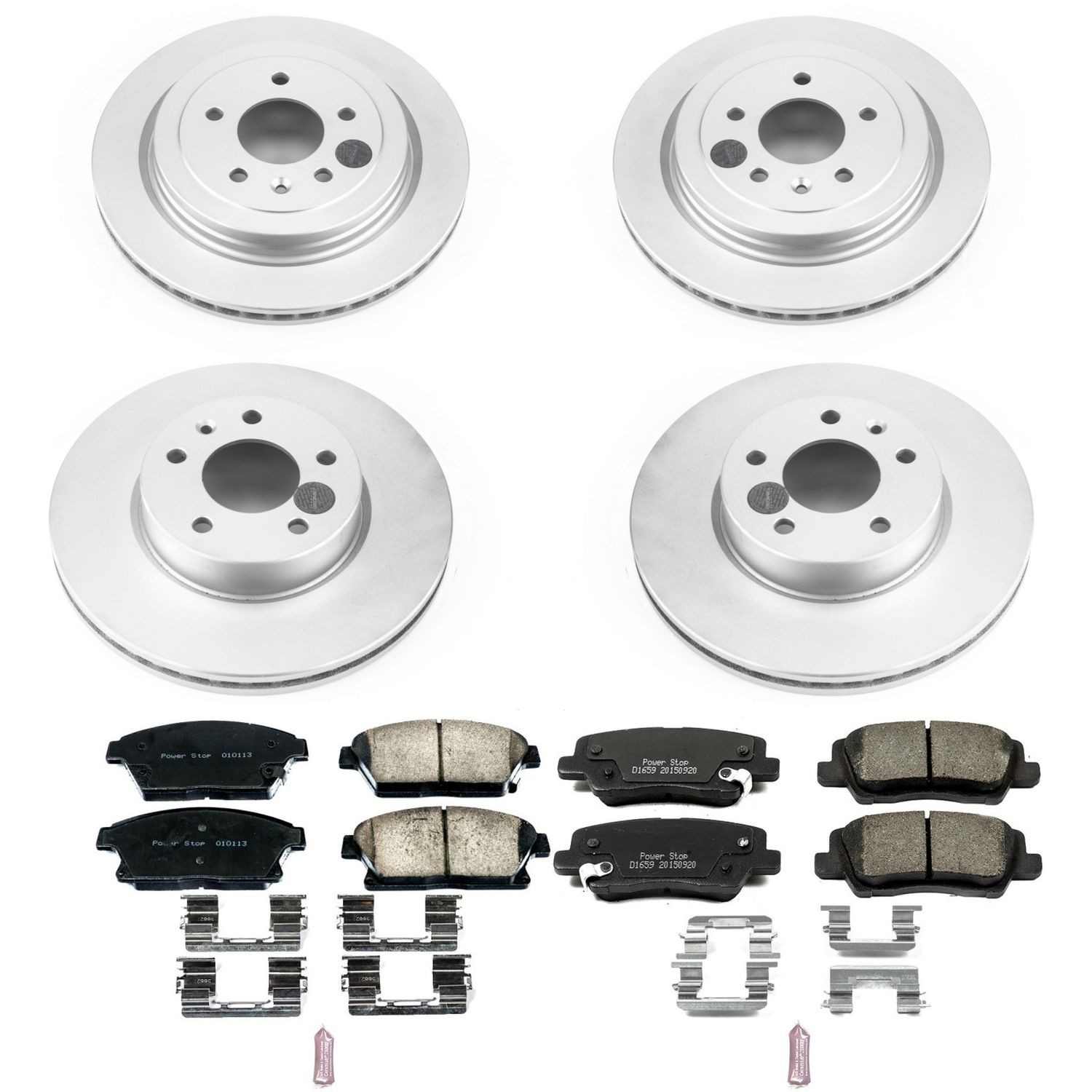 Power Stop 13-15 Cadillac ATS Front & Rear Z17 Evolution Geomet Coated Brake Kit