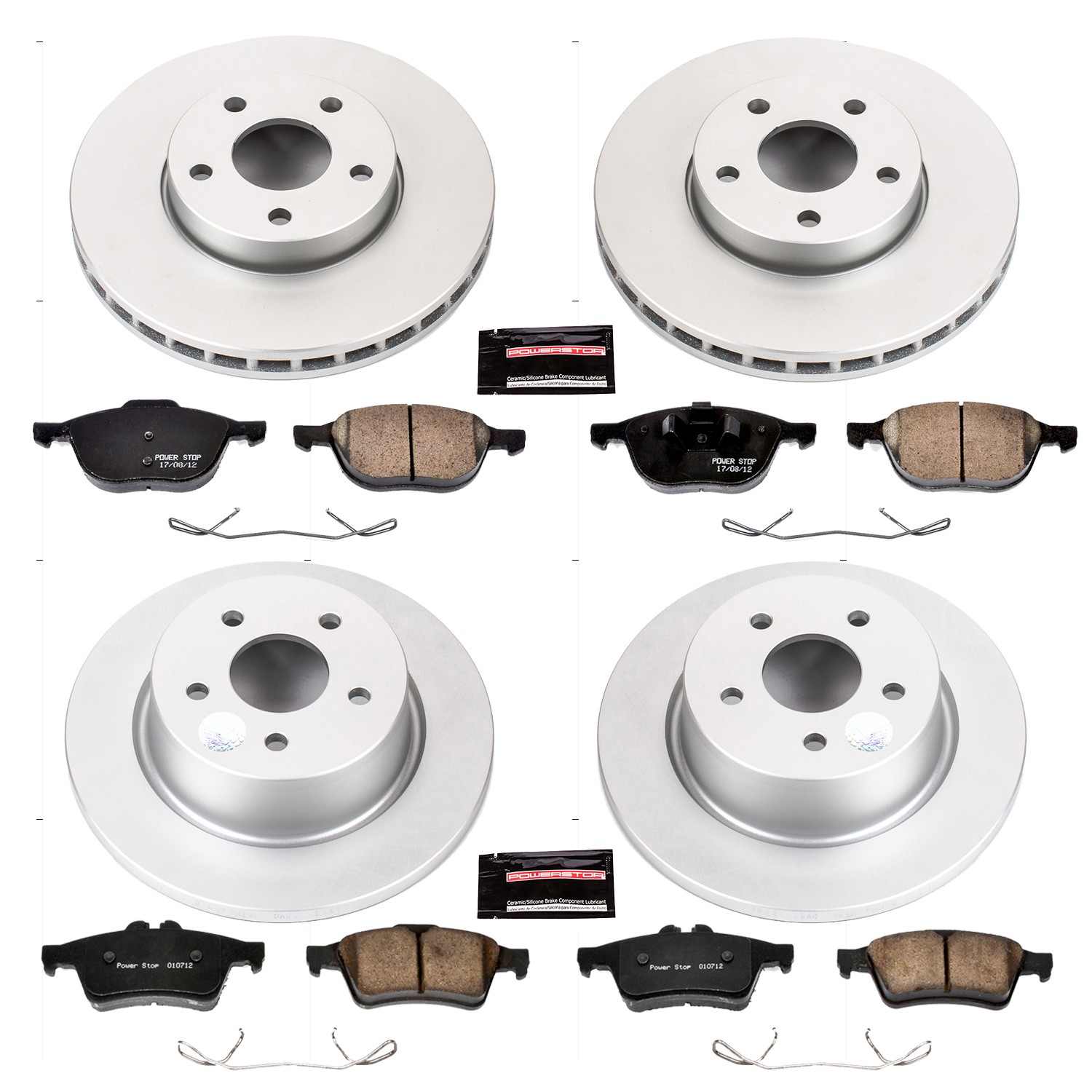 Power Stop 13-18 Ford C-Max Front & Rear Z17 Evolution Geomet Coated Brake Kit
