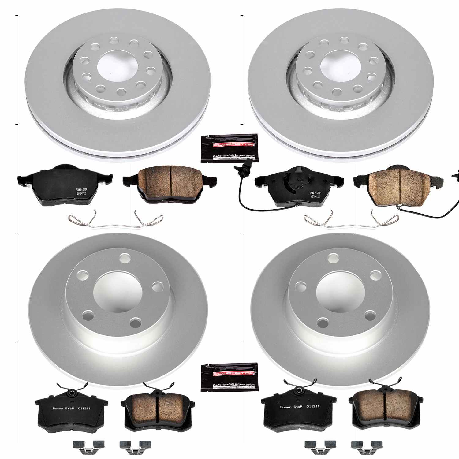 Power Stop 98-04 Audi A6 Quattro Front & Rear Z23 Evolution Sport Coated Brake Kit