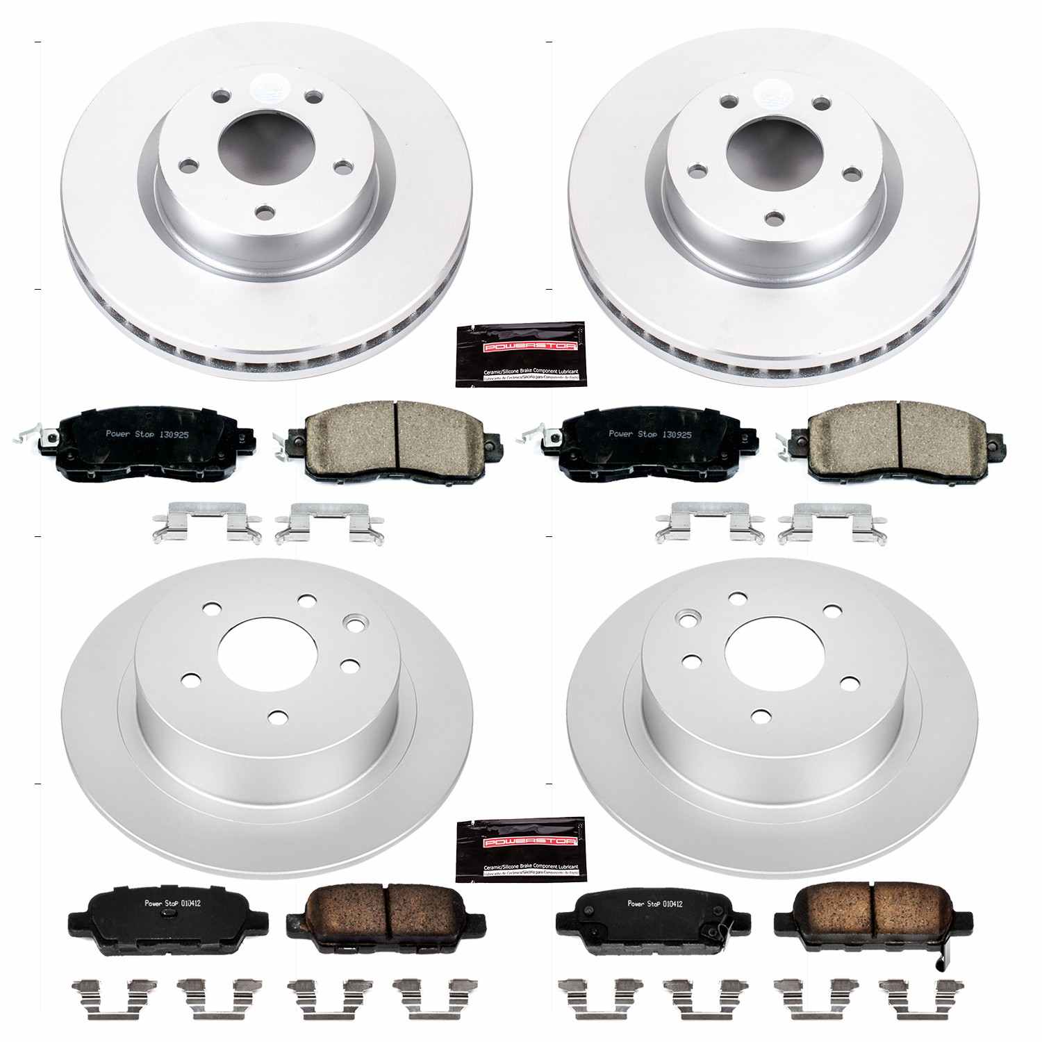Power Stop 13-18 Nissan Altima Front & Rear Z17 Evolution Geomet Coated Brake Kit