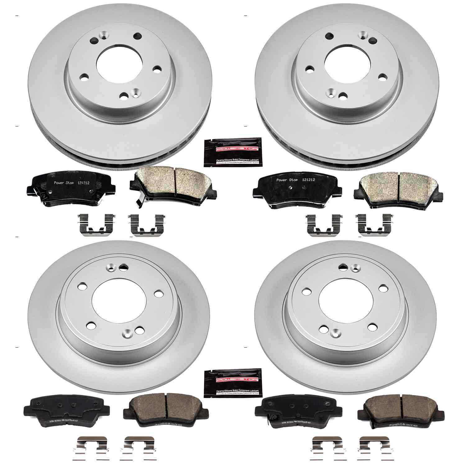Power Stop 12-15 Hyundai Veloster Front & Rear Z17 Evolution Geomet Coated Brake Kit