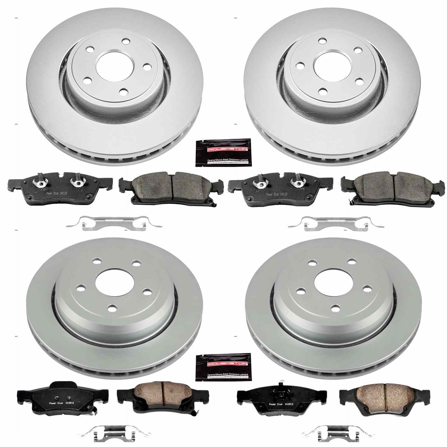 Power Stop 13-16 Dodge Durango Front & Rear Z17 Evolution Geomet Coated Brake Kit
