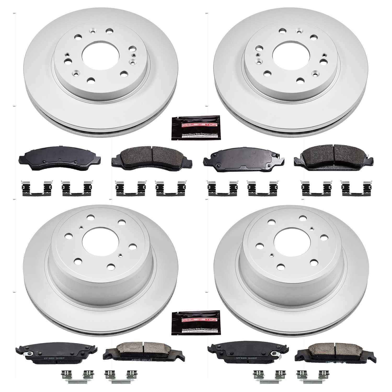 Power Stop 15-19 Cadillac Escalade Front & Rear Z17 Evolution Geomet Coated Brake Kit