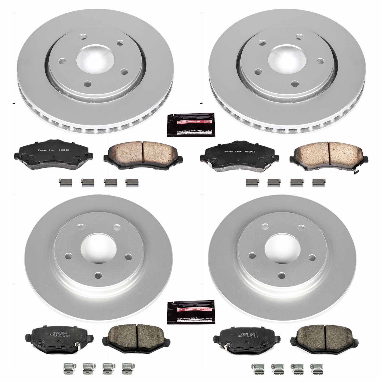 Power Stop 12-16 Chrysler Town & Country Front & Rear Z17 Evolution Geomet Coated Brake Kit