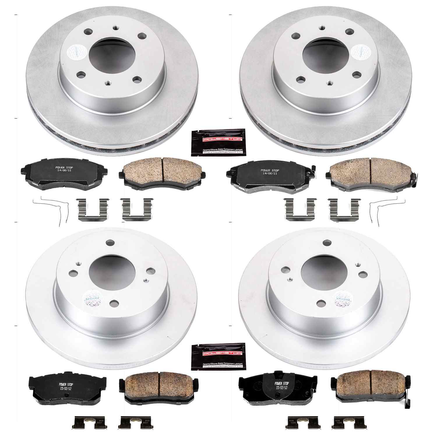Power Stop 91-96 Infiniti G20 Front & Rear Z17 Evolution Geomet Coated Brake Kit