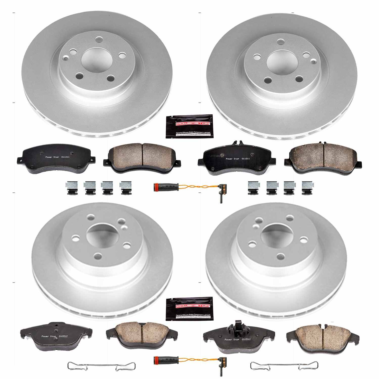 Power Stop 13-15 Mercedes-Benz GLK250 Front & Rear Z23 Evolution Sport Coated Brake Kit