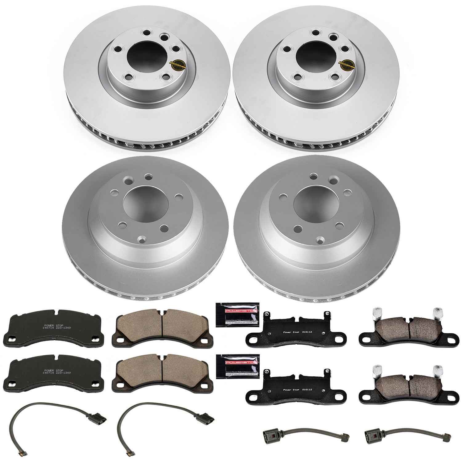 Power Stop 11-18 Porsche Cayenne Front & Rear Z23 Evolution Sport Coated Brake Kit