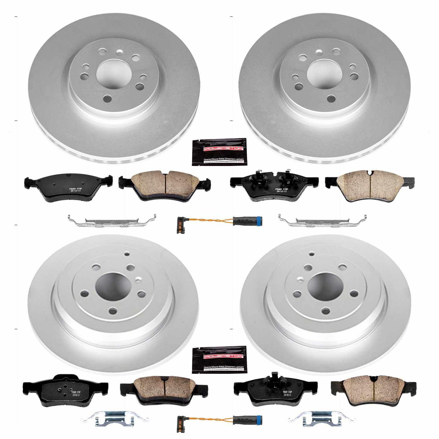 Power Stop 10-11 Mercedes-Benz ML450 Front & Rear Z23 Evolution Sport Coated Brake Kit
