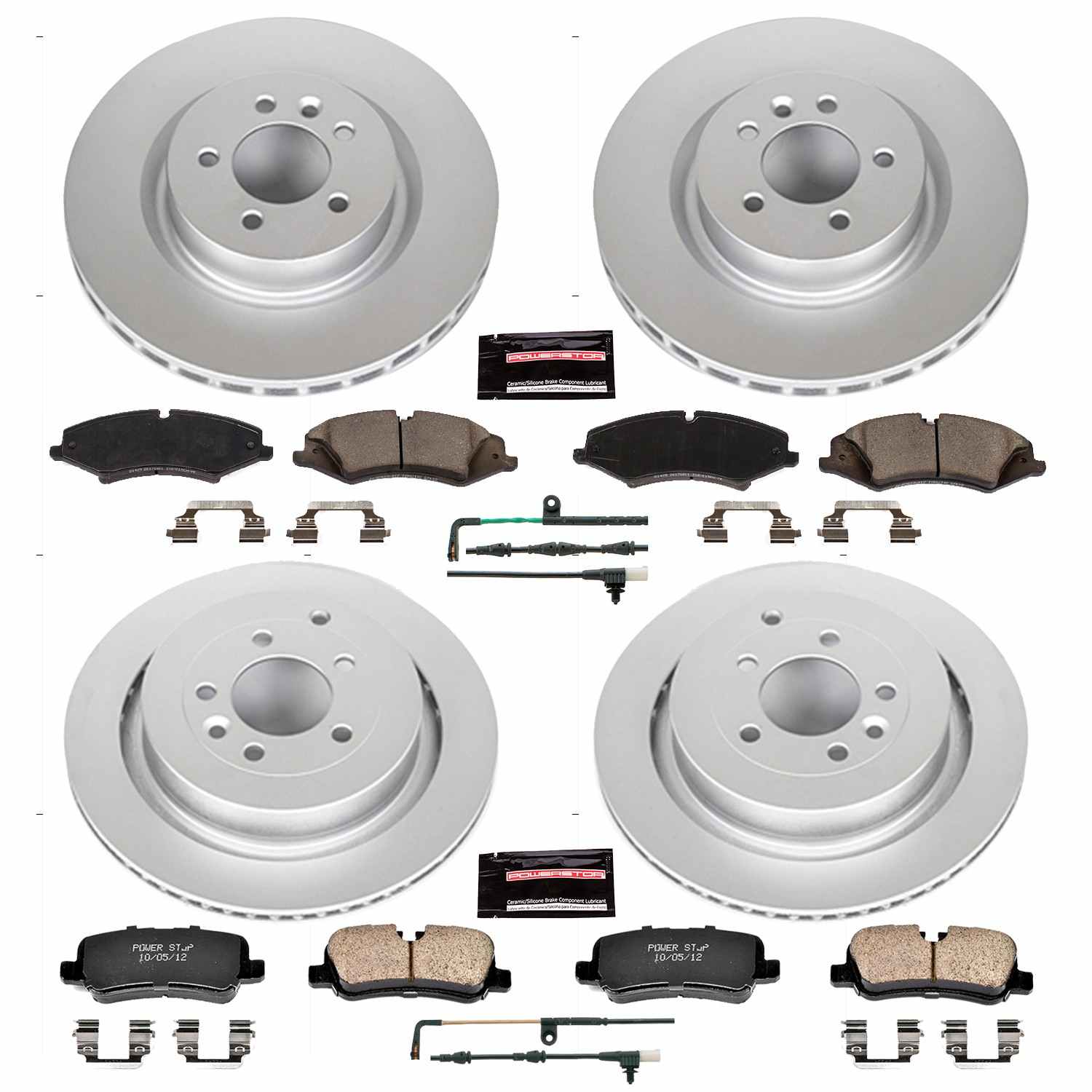 Power Stop 2010 Land Rover LR4 Front & Rear Z23 Evolution Sport Coated Brake Kit