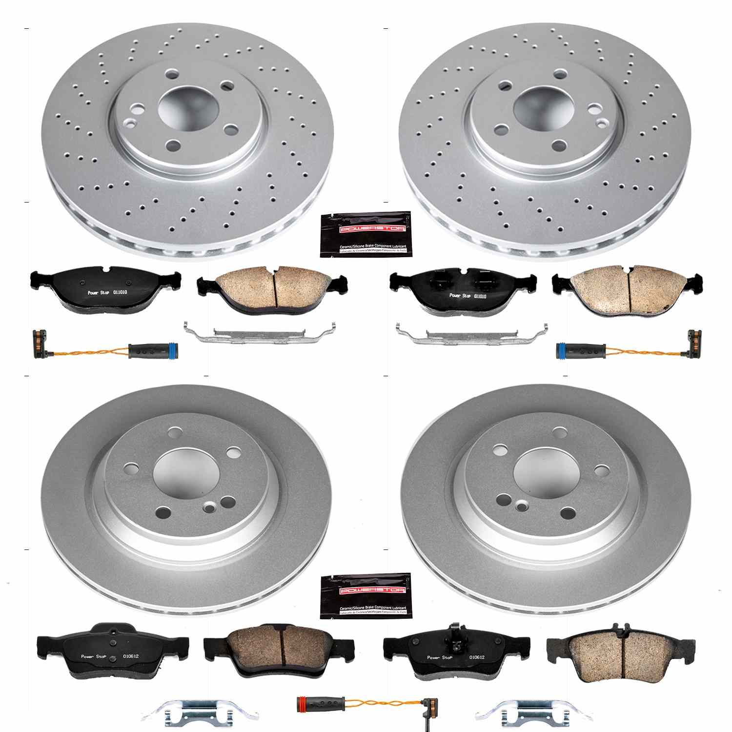 Power Stop 03-06 Mercedes-Benz S430 Front & Rear Z23 Evolution Sport Coated Brake Kit