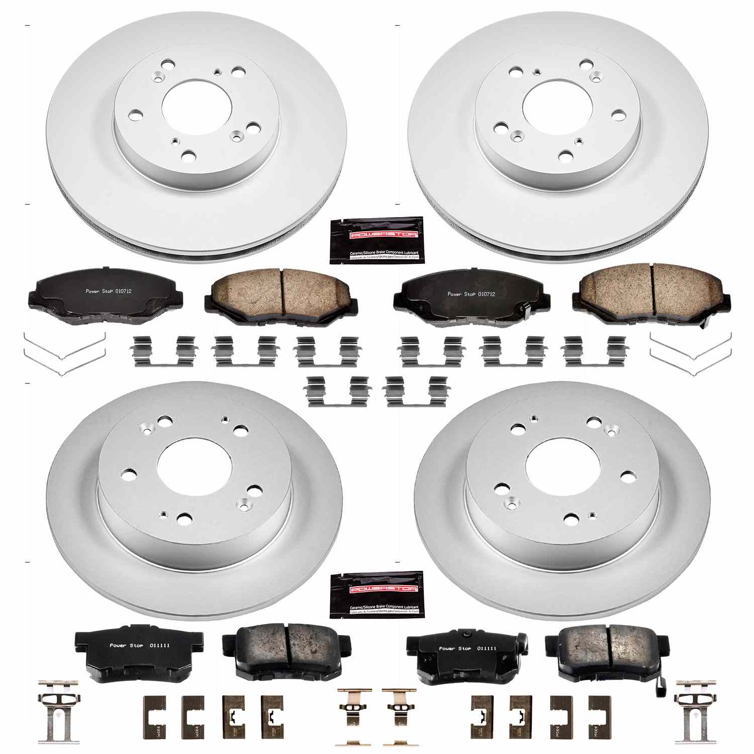 Power Stop 14-15 Acura ILX Front & Rear Z17 Evolution Geomet Coated Brake Kit