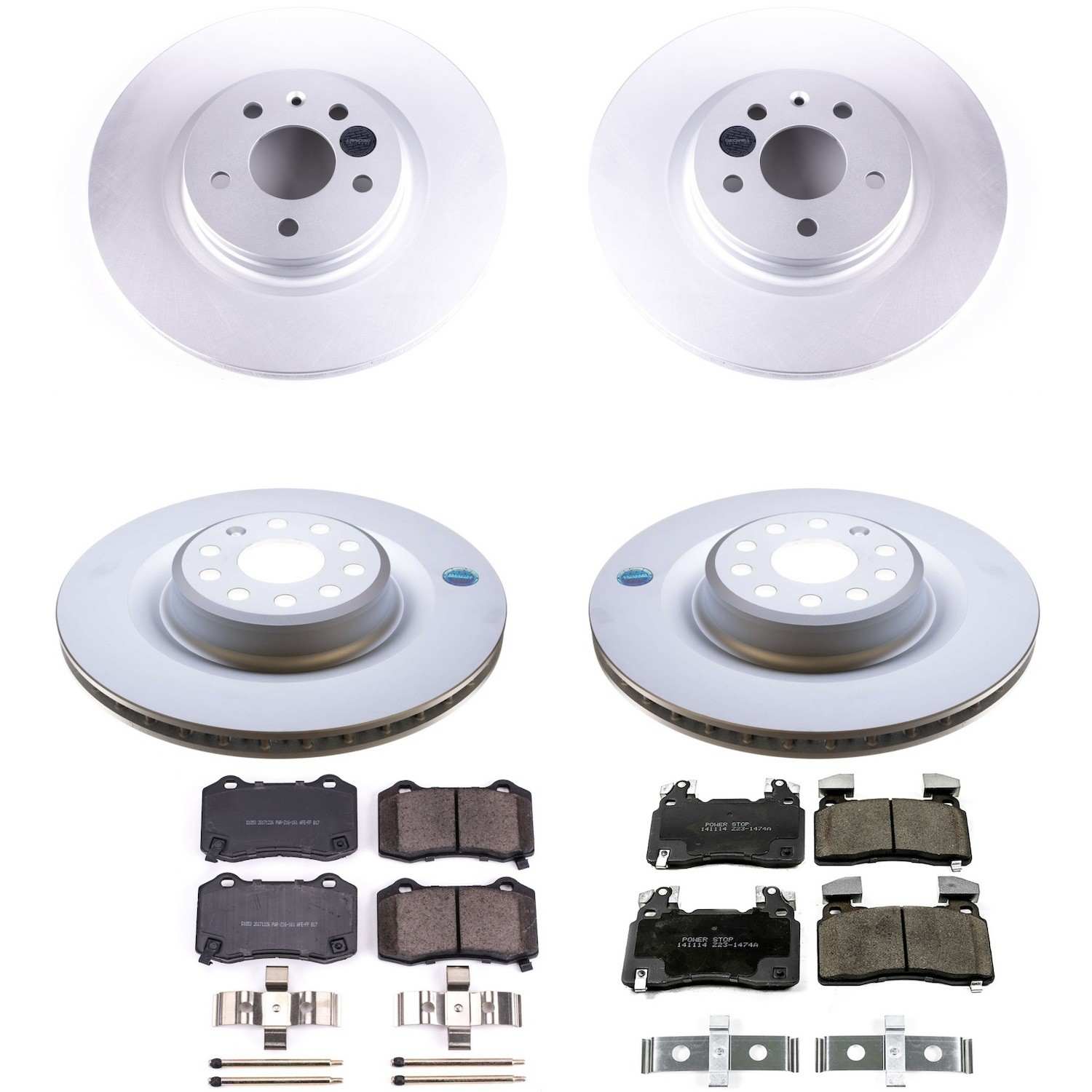 Power Stop 12-16 Tesla Model S Front & Rear Z17 Evolution Geomet Coated Brake Kit