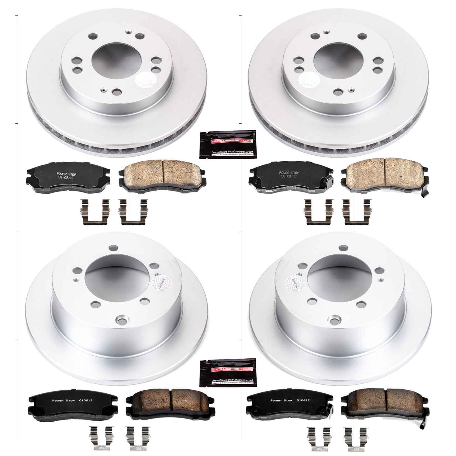 Power Stop 95-00 Chrysler Sebring Front & Rear Z17 Evolution Geomet Coated Brake Kit