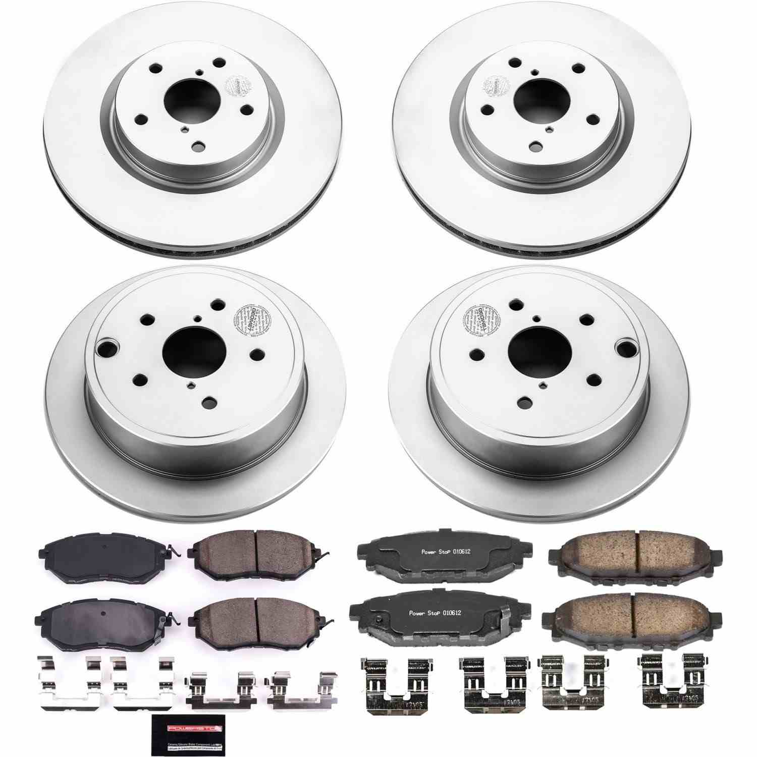 Power Stop 15-19 Subaru WRX Front & Rear Z17 Evolution Geomet Coated Brake Kit