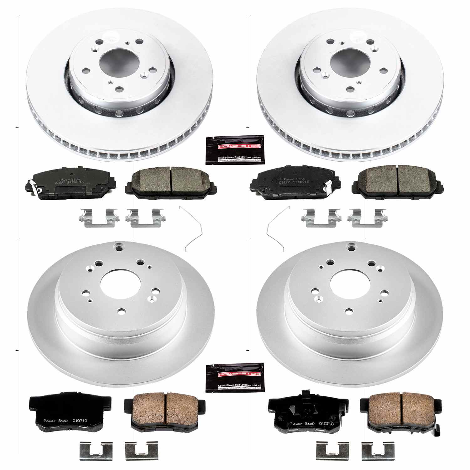 Power Stop 13-18 Acura RDX Front & Rear Z17 Evolution Geomet Coated Brake Kit
