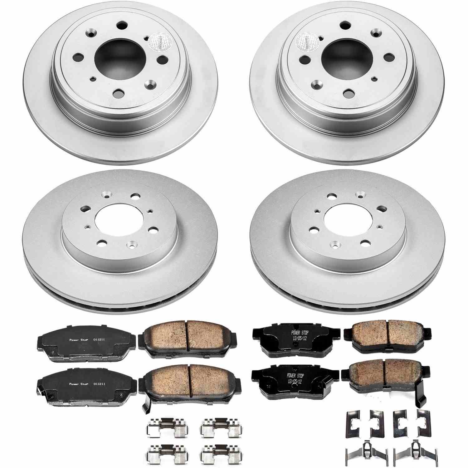 Power Stop 94-01 Acura Integra Front & Rear Z17 Evolution Geomet Coated Brake Kit