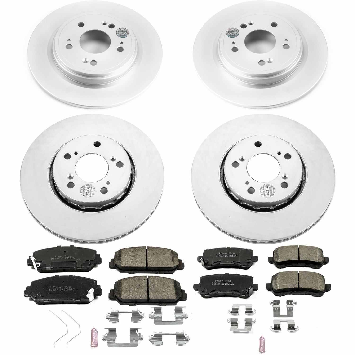 Power Stop 14-19 Acura RLX Front & Rear Z17 Evolution Geomet Coated Brake Kit