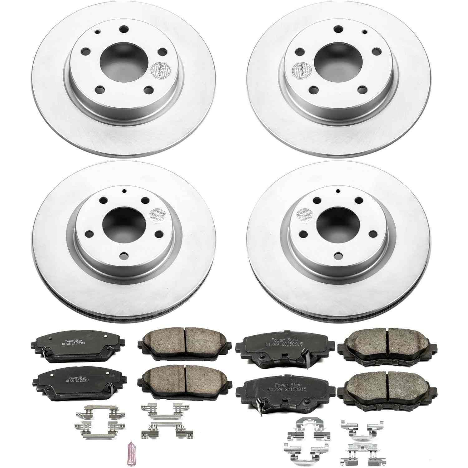 Power Stop 14-16 Mazda 3 Front & Rear Z17 Evolution Geomet Coated Brake Kit