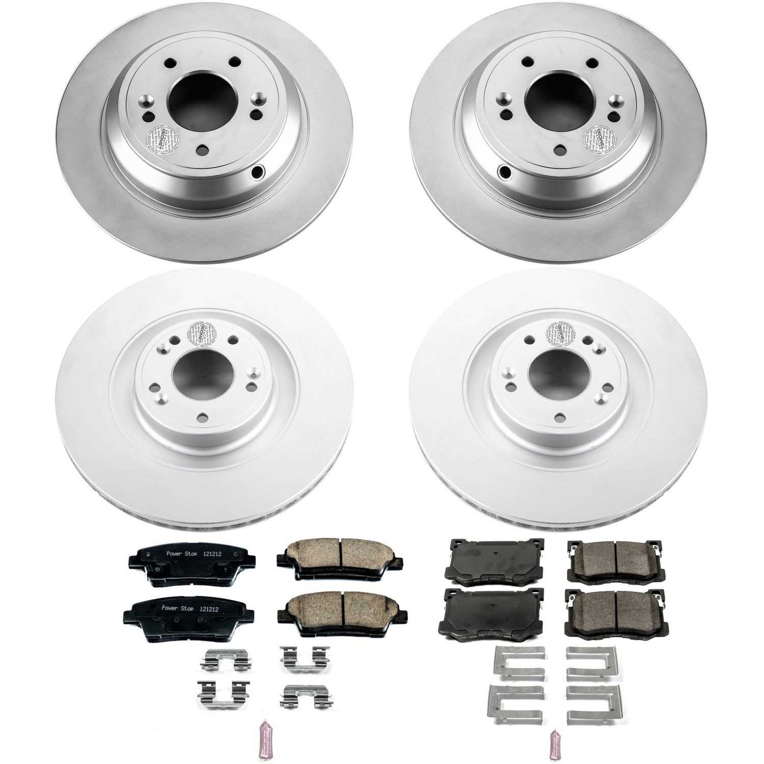 Power Stop 15-16 Hyundai Genesis Front & Rear Z17 Evolution Geomet Coated Brake Kit