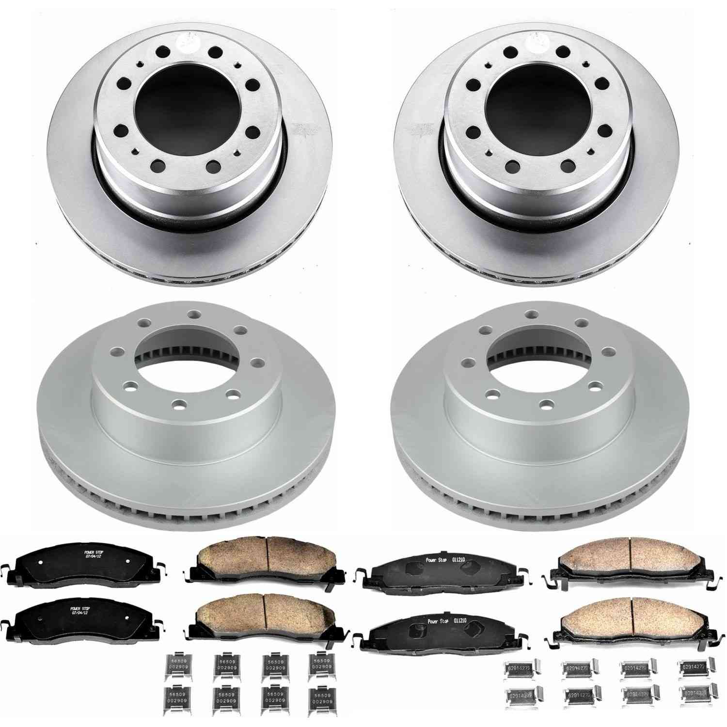 Power Stop 13-18 Ram 3500 Front & Rear Z17 Coated Brake Kit