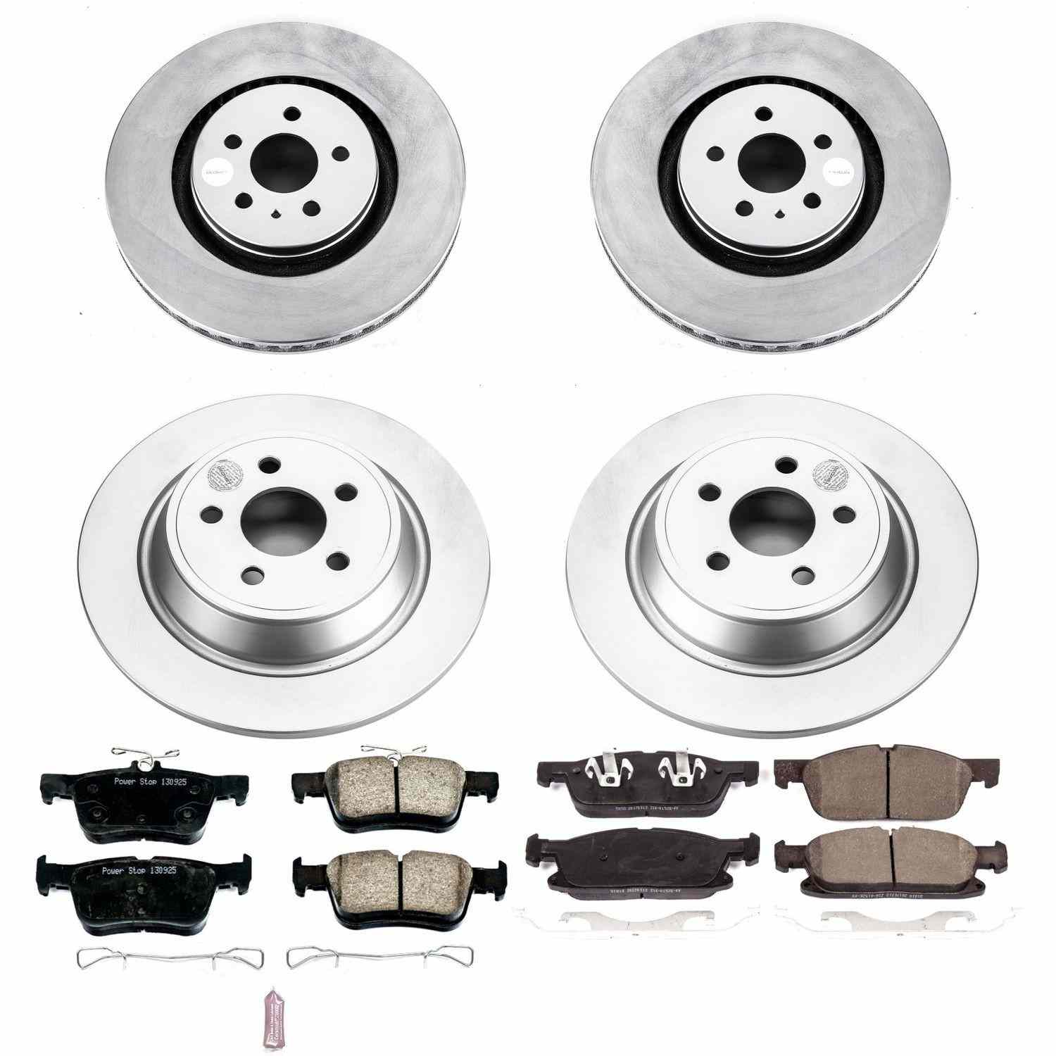 Power Stop 15-19 Ford Edge Front & Rear Z17 Evolution Geomet Coated Brake Kit
