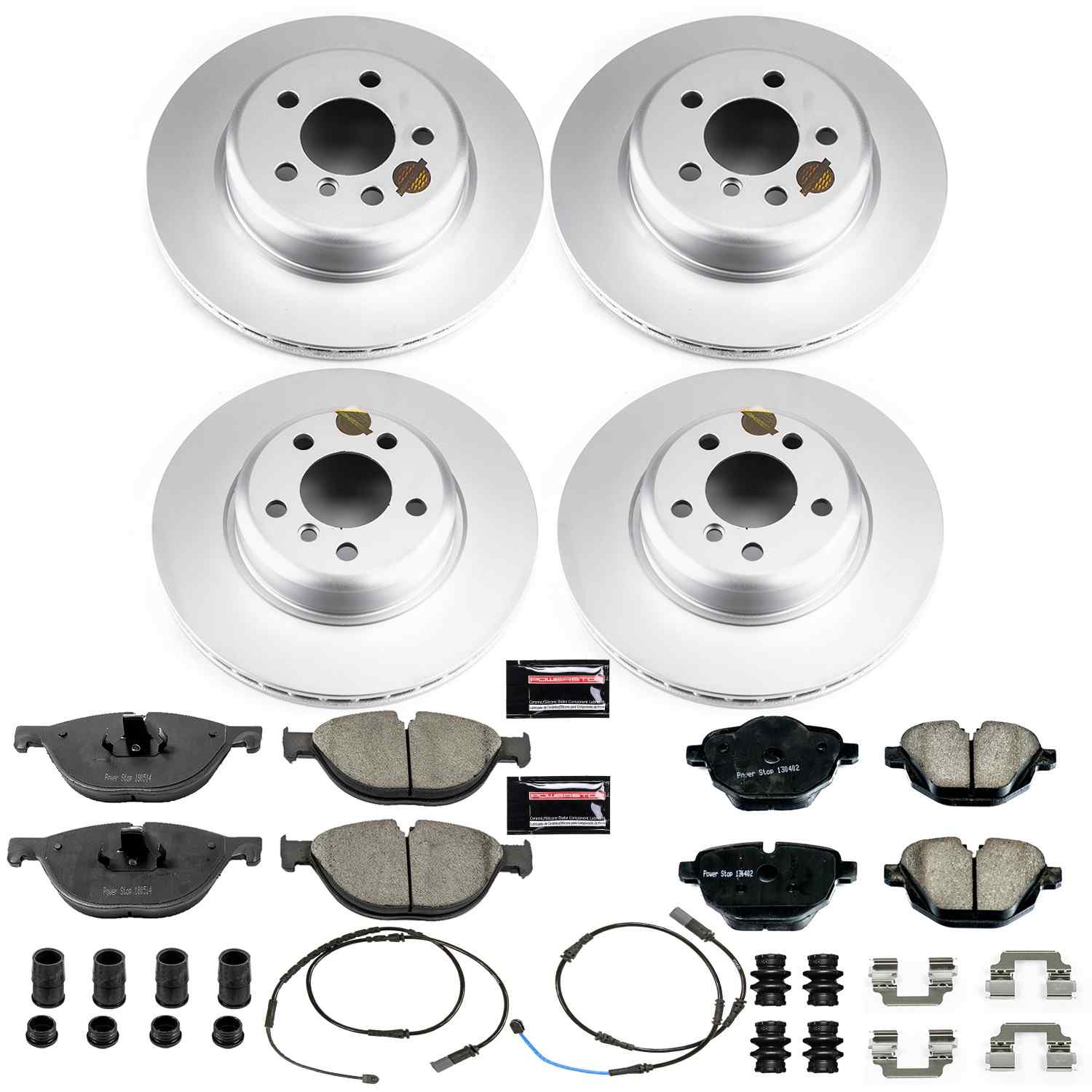 Power Stop 12-13 BMW 528i Front & Rear Z23 Evolution Sport Coated Brake Kit
