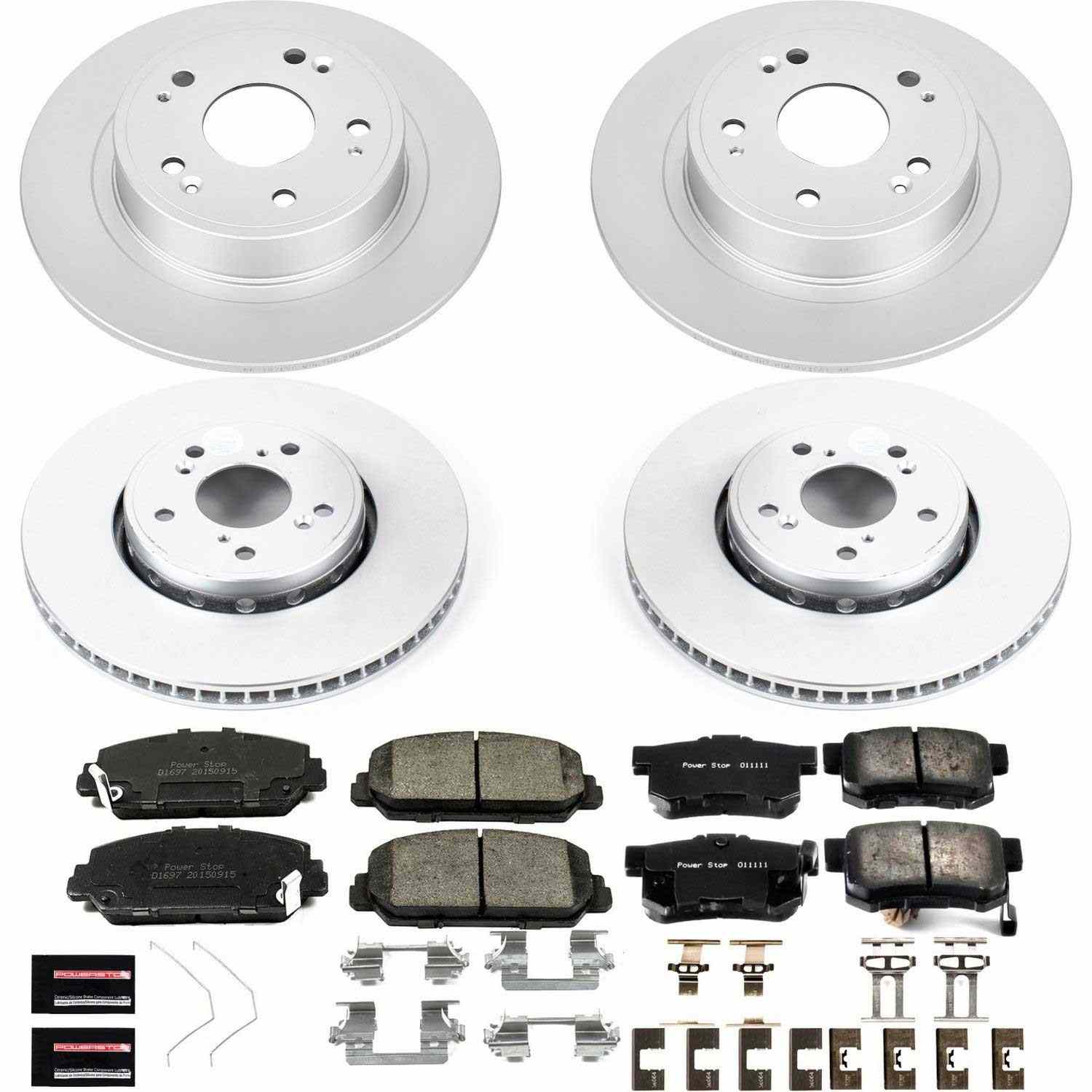 Power Stop 2016 Acura ILX Front & Rear Z17 Evolution Geomet Coated Brake Kit