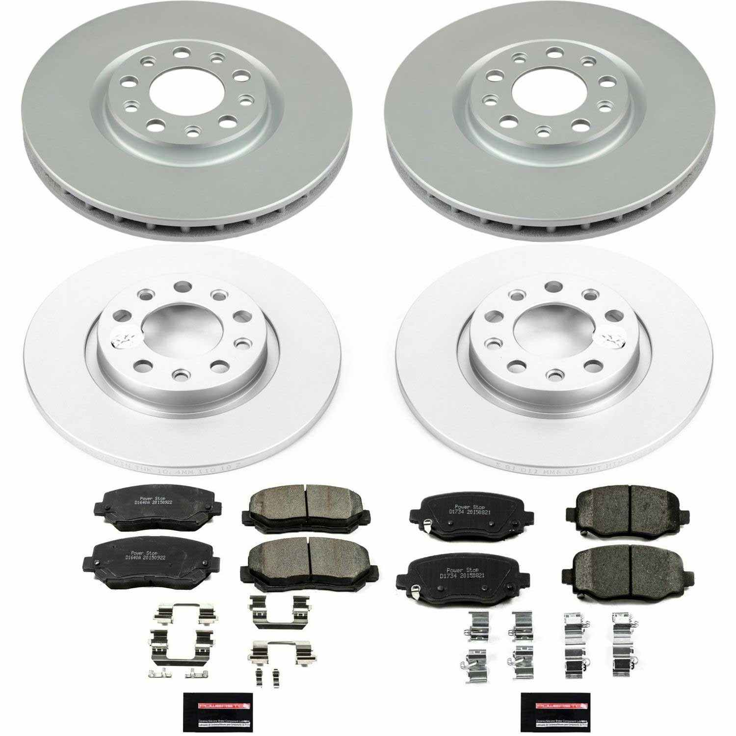 Power Stop 15-17 Chrysler 200 Front & Rear Z17 Evolution Geomet Coated Brake Kit